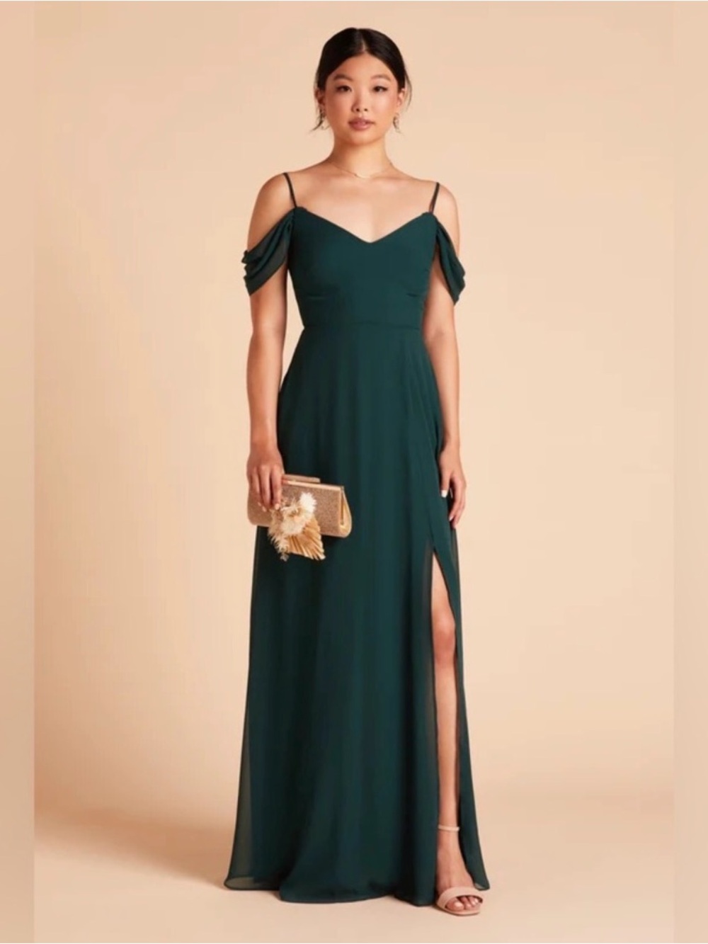 Birdy Grey DEVIN CONVERTIBLE DRESS CHIFFON EMERALD NEW NWT BRIDEMAID GREEN XL